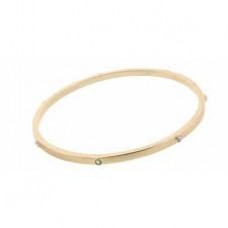 AB Clear Encrusted Gold Bangle