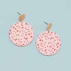 Leslie Earrings- Pink Wild Dots