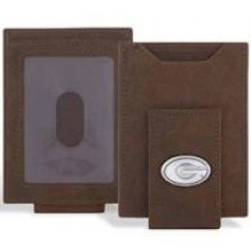 UGA Front Pocket Wallet-Lt Brown